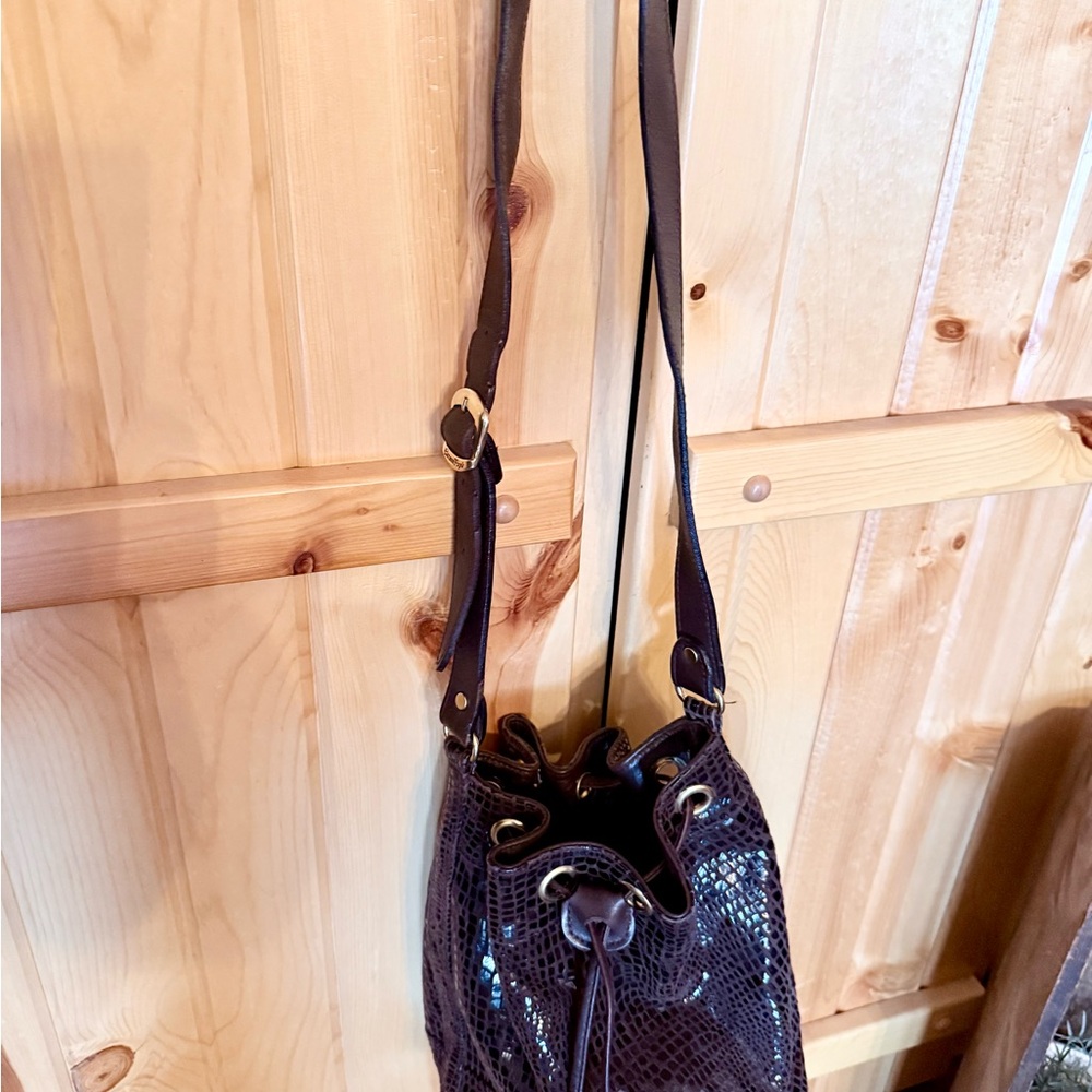 Carmen Paya Spanish  Brown Leather Bucket Bag - Picture 8 of 8